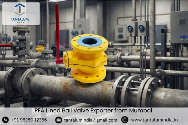 PFA Lined Ball Valve Exporter from Mumbai